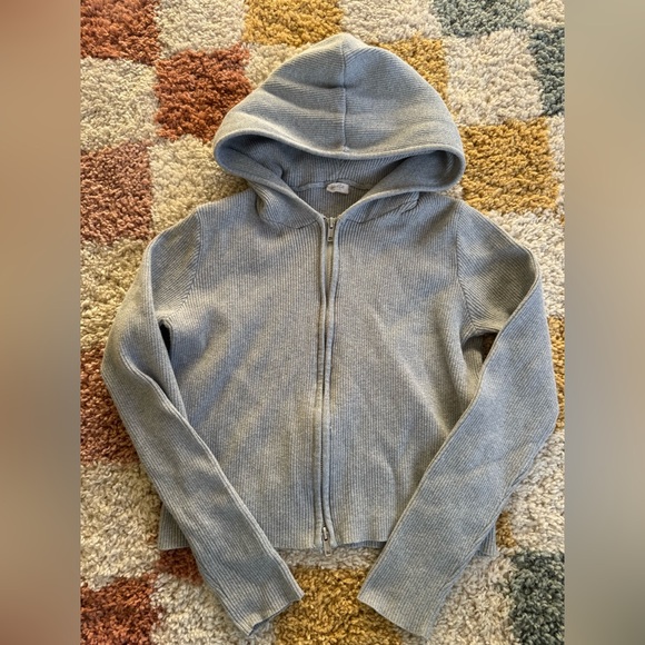 John Galt Gray Zip-Up Hoodie - Picture 1 of 2